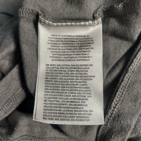 The North Face Men's Small Heather Grey Long Sleeve Graphic Hit Logo Tee EUC - Picture 6 of 10